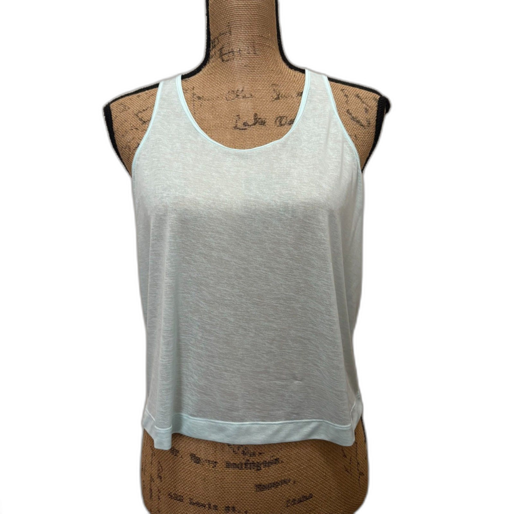 Athleta Breezy Racerback Tank Blue Sky Heather Lightweight Activewear Size‎ XS